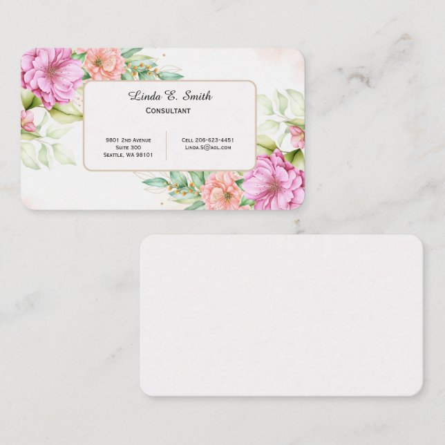 Telefonnummerkarte (Vorne/Hinten)