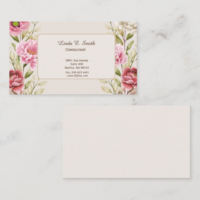 Telefonnummerkarte (Vorne/Hinten)