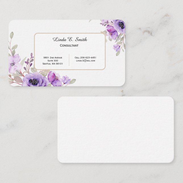 Telefonnummerkarte (Vorne/Hinten)