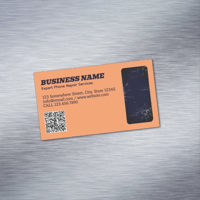 Telefonreparatur QR Magnetische Visitenkarte (Beispiel)