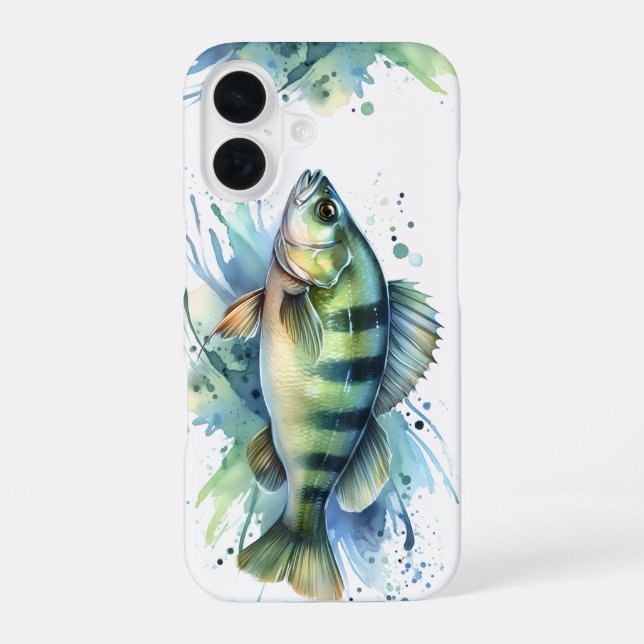 Telefonzelle - Aquarellfarben-Reihe: Perle iPhone 16 Hülle (Rückseite)