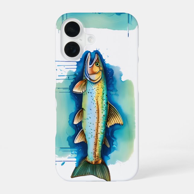 Telefonzelle - Aquarellreihe: Foreut/Salm iPhone 16 Hülle (Rückseite)