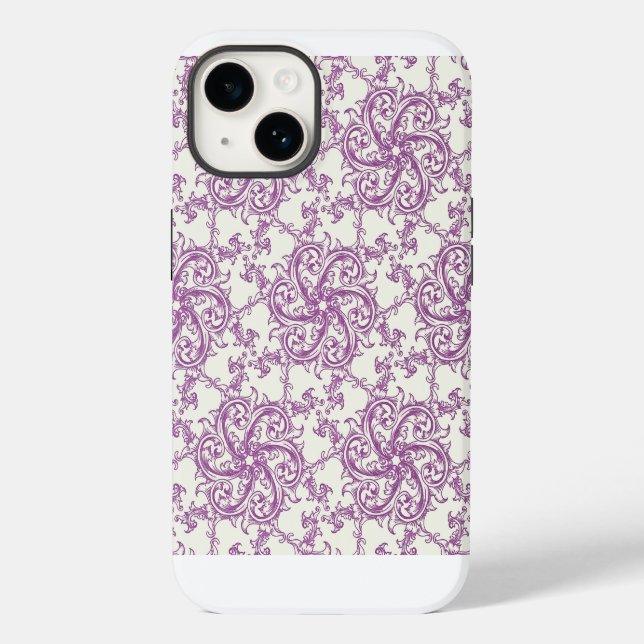 Telefonzelle der mittelalterlichen Blume Case-Mate iPhone 14 Hülle (Rückseite)