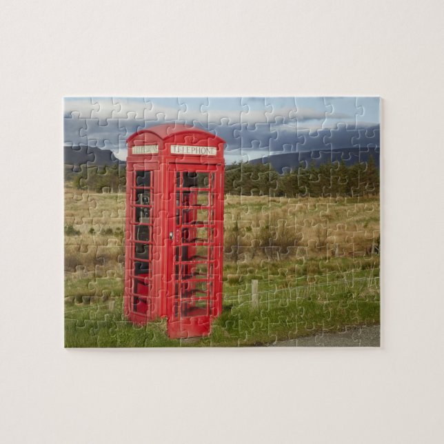 Telefonzelle, Ellishadder, in der Nähe von Staffin (Horizontal)