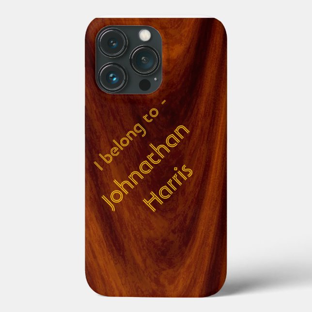 Telefonzelle - Holzkörner mit Name Case-Mate iPhone Hülle (Rückseite)