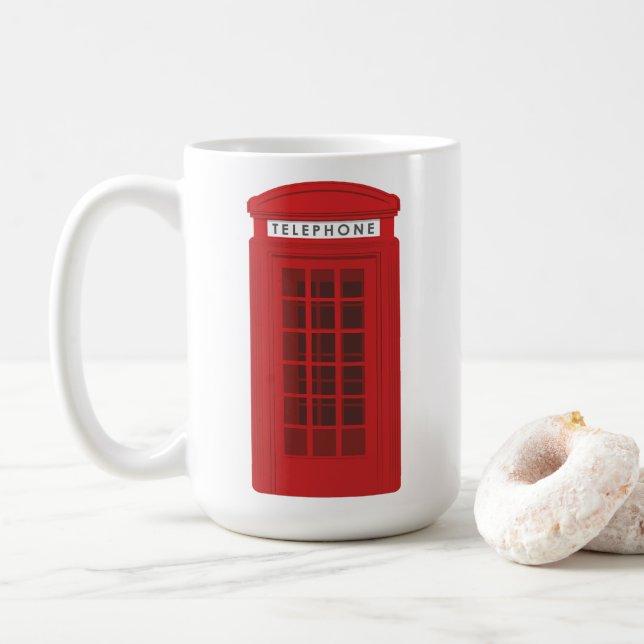 Telefonzelle Kaffeetasse (Mit Donut)