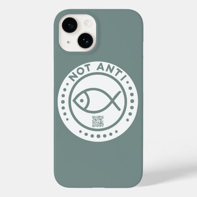 Telefonzelle NichtAntiFish Schlachtschiff grau Case-Mate iPhone 14 Hülle (Rückseite)