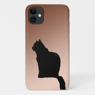 Telefonzelle - Schwarze Katze auf Kupfergrund Case-Mate iPhone Hülle