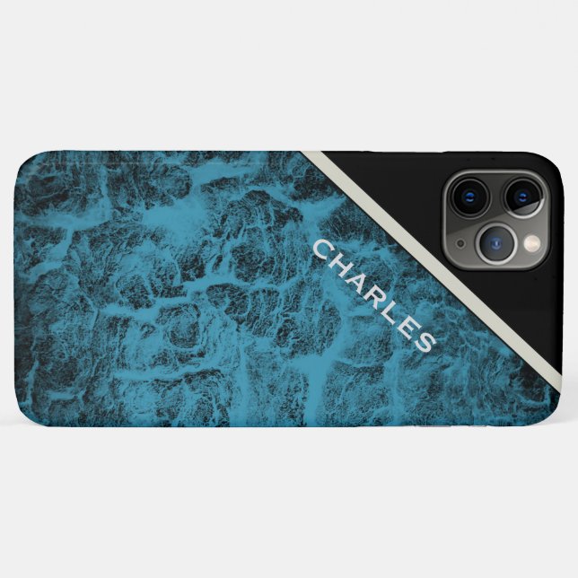 Telefonzelle "Wood Turquoise" Case-Mate iPhone Hülle (Rückseite (Horizontal))
