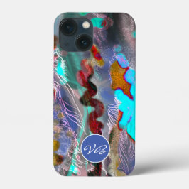 Telefonzellen Psychedelische Minze Rot Monogramm Case-Mate iPhone Hülle