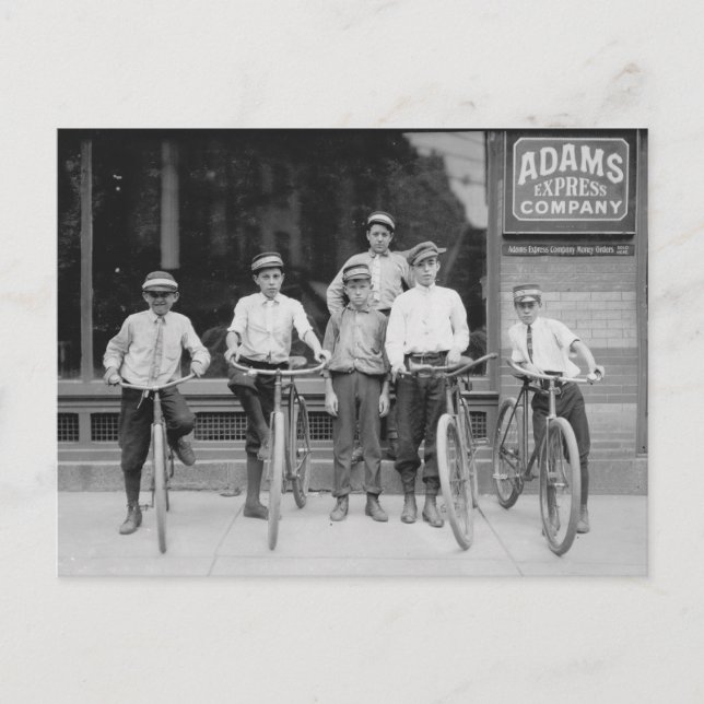 Telegram Messenger Boys, 1911 Postkarte (Vorderseite)