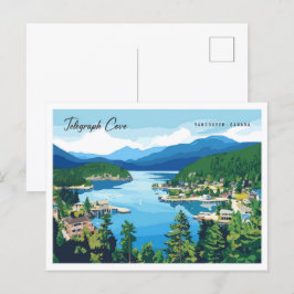 Telegraph Cove Vancouver Canada Travel Postkarte