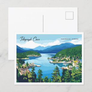Telegraph Cove Vancouver Canada Travel Postkarte