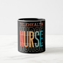 Telehealth Nurse Zweifarbige Tasse
