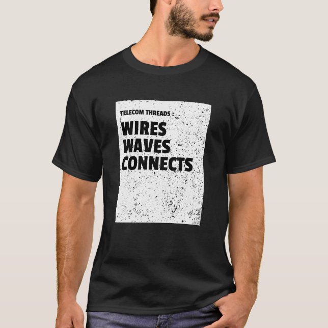Telekom-Threads: Kabel, Wellen, Verbindungen T-Shirt (Vorderseite)