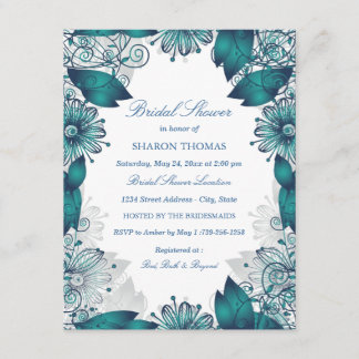 Télélégant floral | Invitation de fiançailles
