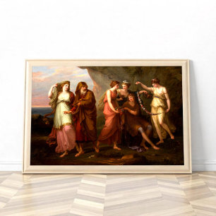 Telemachus und die Nymphen von Calypso Poster