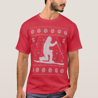 Telemark Ski Ski Skifahren Ugly Weihnachts Sweater T-Shirt