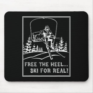 Telemark Skifahren Shirt kostenlos die Ferse Ski f Mousepad