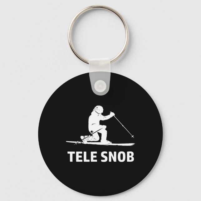 Telemark Skiing Snob Schlüsselanhänger (Vorderseite)