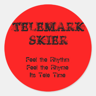 TELEMARKSKIER, glauben dem RhythmFeel das Runder Aufkleber