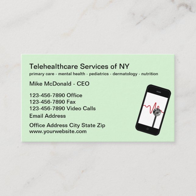 Telematikdienste Mobile Medizin Visitenkarte (Vorderseite)