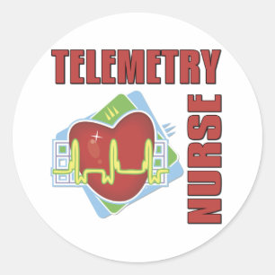 Telemetrie-Krankenschwester Runder Aufkleber