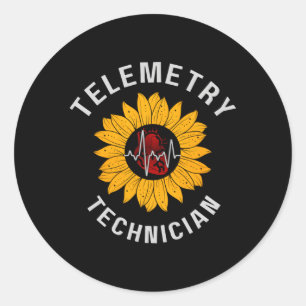 Telemetriker Kardiovaskulärer Technologe C Runder Aufkleber