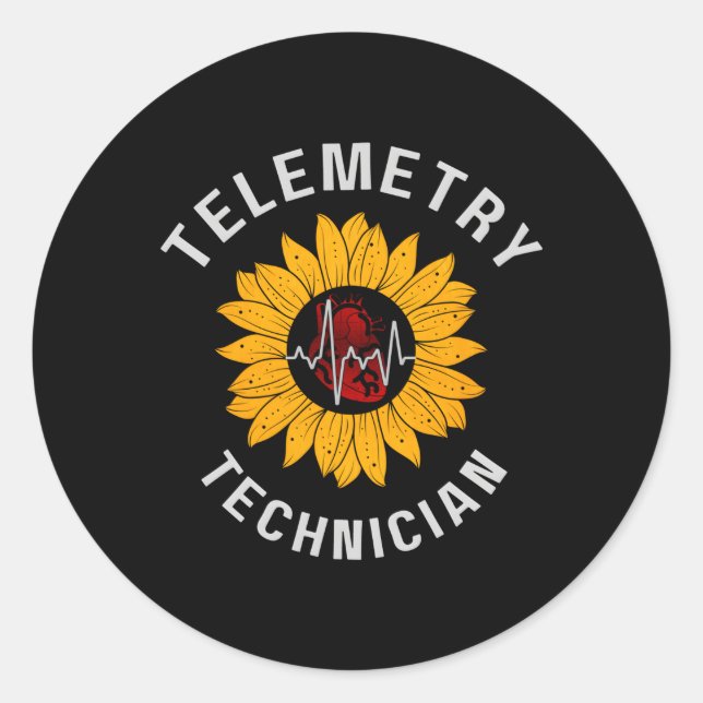 Telemetriker Kardiovaskulärer Technologe C Runder Aufkleber (Vorderseite)