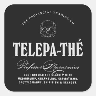 TELEPA-THÉ - Apothekenetikett Quadratischer Aufkleber