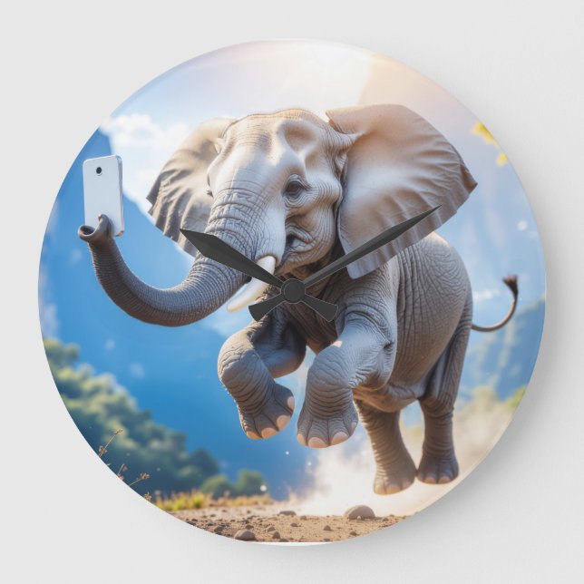 TELEPHANT - Wall Clock Große Wanduhr (Vorderseite)