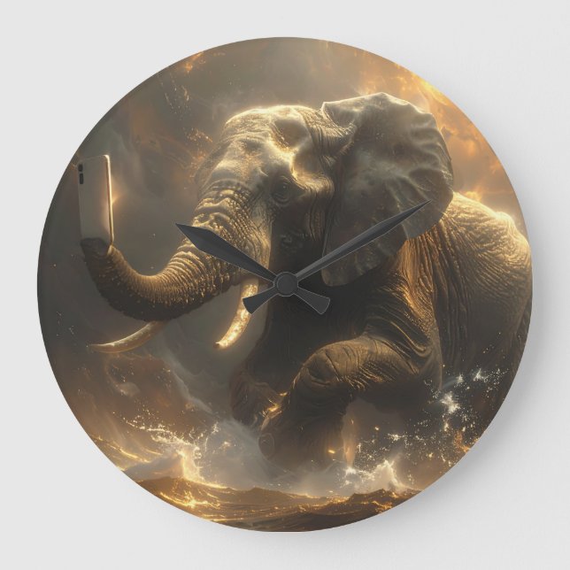 TELEPHANTASTIC GROßE WANDUHR (Vorderseite)