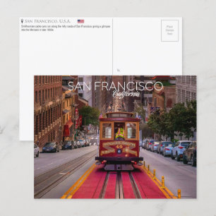 Téléphérique, San Francisco, carte postale américa
