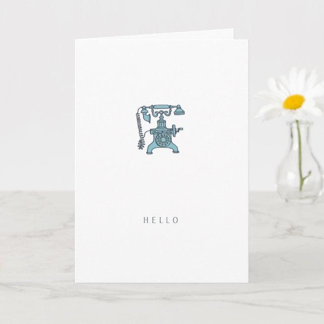 Téléphone Bonjour | Bonne carte de voeux d'anniver (Petite plante)