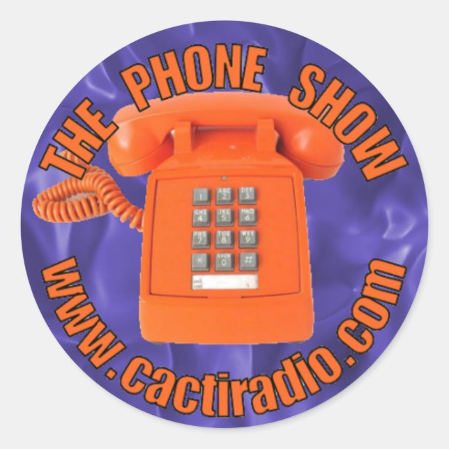 Téléphoner Show cactiradio.com Sticker rond (Devant)