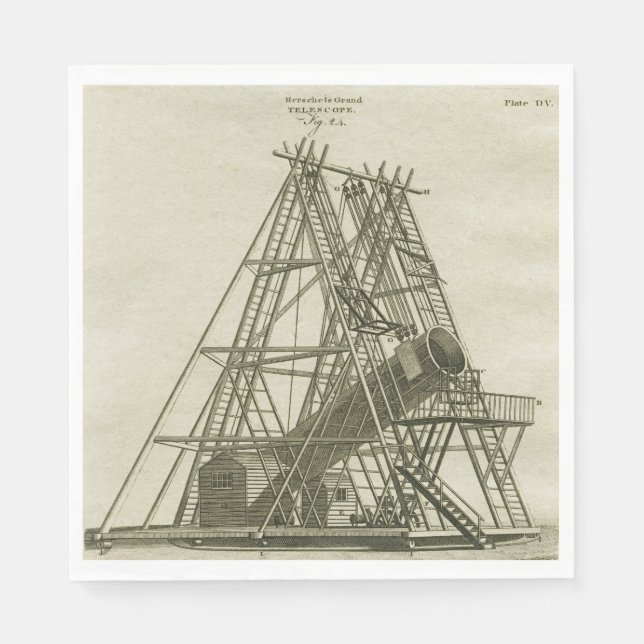 Telescope Antike WISSENSCHAFTLICHE AUSRÜSTUNG 18.  Serviette (Vorderseite)