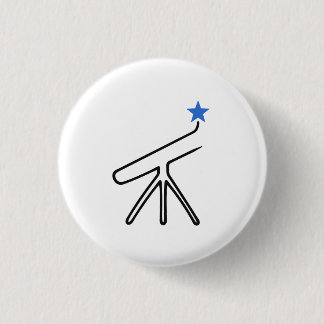 Teleskop-Einzeiliger Entwurf mit blauem Stern Button