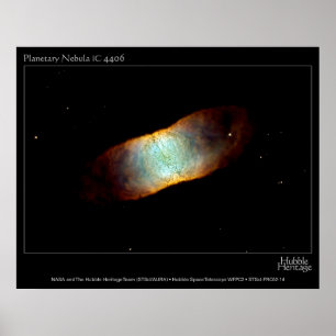 Teleskop-Foto des planetarischen Nebelfleck-IC Poster