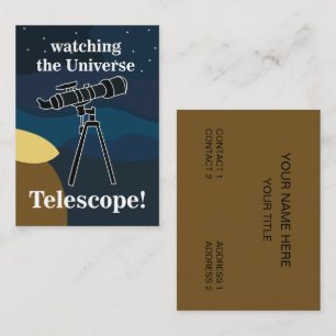 Teleskop Nachthimmel Astronomie Sternbeobachtung  Visitenkarte