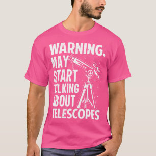 Teleskop Nachthimmel Beobachte Sterne Astronomie L T-Shirt