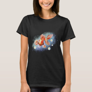 Teleskopaugen-Goldfisch-Aquarellmalerei T-Shirt