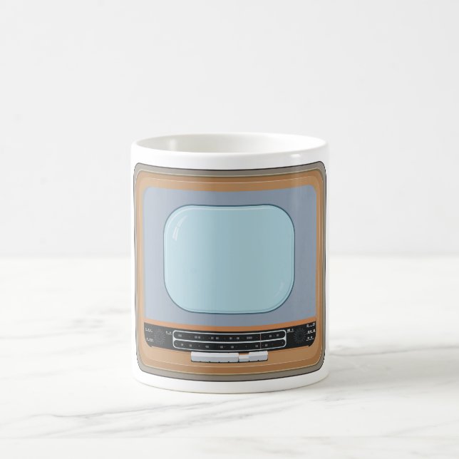 Télévision à l'ancienne TV rétro Café Mug (Centre)