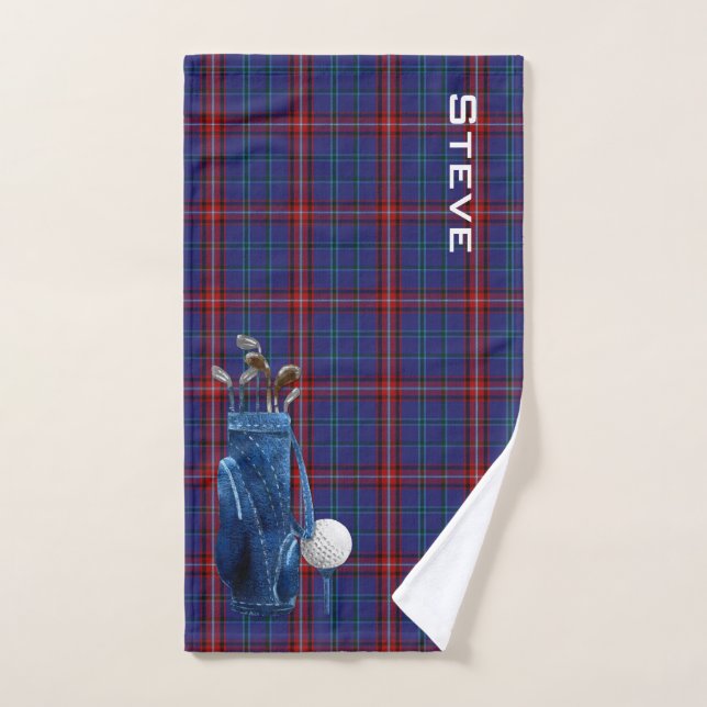 Telle de golf Glenn Plaid (Serviette à main)