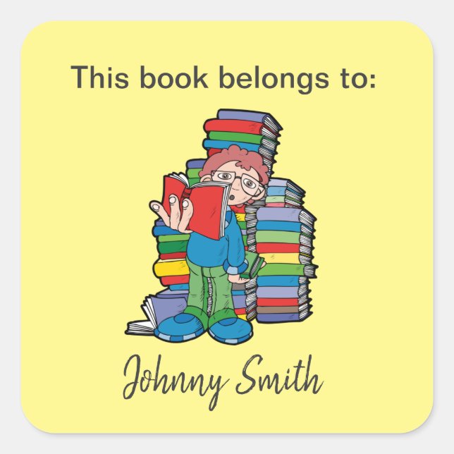 Tellement de livres Design Sticker Boplate (Devant)