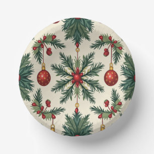 Teller, 7" Papierschale (Weihnachten) Pappteller