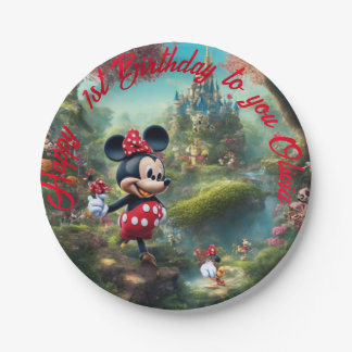 Teller, 7" Rundpapier Pappteller