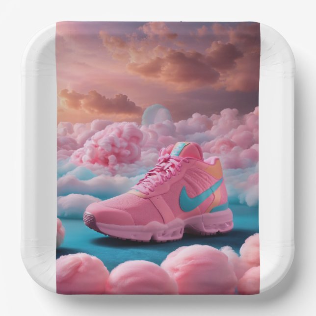 Teller, 9"-quadratische Papierplatte Pappteller (Vorderseite)