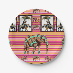 Teller, afrikanischer Elefant Pappteller