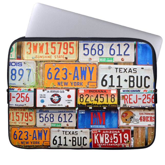 Teller alter Lizenzen Laptopschutzhülle (Vorderseite)