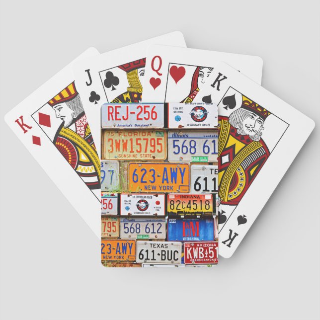 Teller alter Lizenzen Spielkarten (Rückseite)